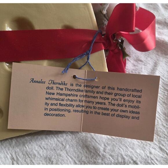 Vtg Annalee Christmas Mouse On Cheese Wedge 1993 Original Tag 7" Gift #7756 SEE - Picture 5 of 10